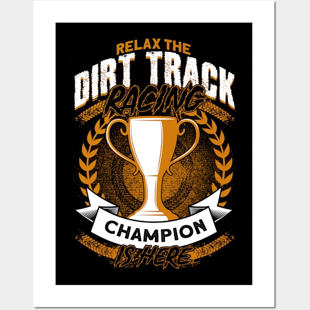 Racer Motocross Dirt Track Racing Wall Art by Toeffishirts